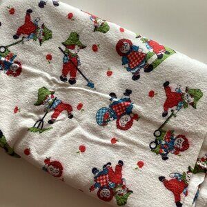 White Thin Flannel Fabric One piece of Children's Kids Material Sewing Quilting